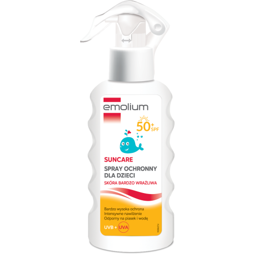 Солнцезащитный спрей Emolium (Эмолиум) для детей SPF50+ 175 мл в городе Вышгород : цены, характеристики.  - фото №1 Солнцезащитный спрей Emolium (Эмолиум) для детей SPF50+ 175 мл в городе Вышгород : цены, характеристики.