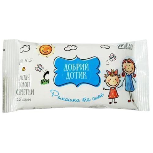 Серветки вологі дитячі "Добрий дотик" ромашка та алое №15 в місті Богородчани : ціни, характеристика.  - фото №1 Серветки вологі дитячі "Добрий дотик" ромашка та алое №15 в місті Богородчани : ціни, характеристика.