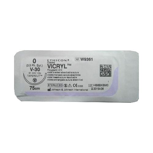 Шовний матеріал Вікрил 0 колючо-ріжуча голка 31 мм довжина 75 см W9361 в місті Вишгород : ціни, характеристика.  - фото №1 Шовний матеріал Вікрил 0 колючо-ріжуча голка 31 мм довжина 75 см W9361 в місті Вишгород : ціни, характеристика.