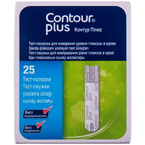 Тест-смужки Bayer Contour plus для глюкометра, 25 шт. в місті Канів : ціни, характеристика.  - фото №1 Тест-смужки Bayer Contour plus для глюкометра, 25 шт. в місті Канів : ціни, характеристика.
