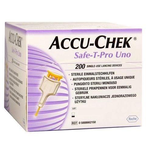 Ланцет автоматичний Accu-Chek Safe-T-Pro Uno №200 в місті Канів : ціни, характеристика.  - фото №1 Ланцет автоматичний Accu-Chek Safe-T-Pro Uno №200 в місті Канів : ціни, характеристика.