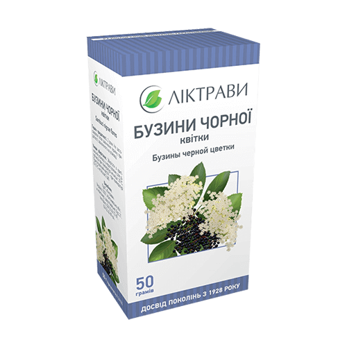 Бузины черной цветки 50г в аптеке - фото №1 Бузины черной цветки 50г в аптеке