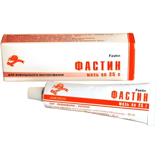 Фастин-1 мазь туба 25 г  в місті Глобине : ціни, характеристика.  - фото №1 Фастин-1 мазь туба 25 г  в місті Глобине : ціни, характеристика.