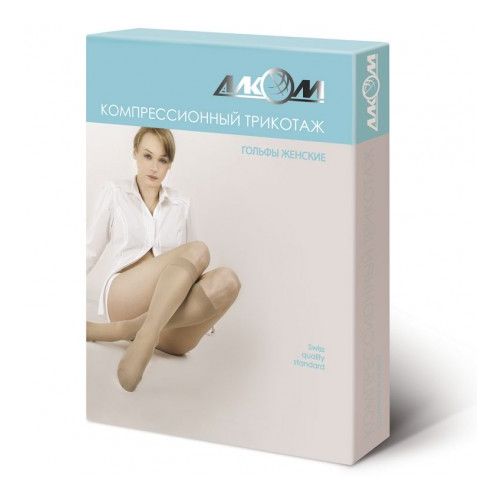 Гольфи Аком жіночі компресійні з відкритим миском лікувальні, р.1, бежевий (5011) фото - фото №1 Гольфи Аком жіночі компресійні з відкритим миском лікувальні, р.1, бежевий (5011) фото