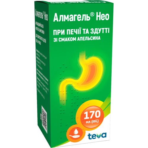 Алмагель Нео суспензия 170 мл в городе Вышгород : цены, характеристики.  - фото №1 Алмагель Нео суспензия 170 мл в городе Вышгород : цены, характеристики.