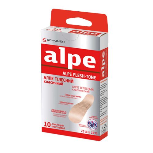 Пластир Алпе тілесний класик (76 х 19 мм) №10 в місті Канів : ціни, характеристика.  - фото №1 Пластир Алпе тілесний класик (76 х 19 мм) №10 в місті Канів : ціни, характеристика.