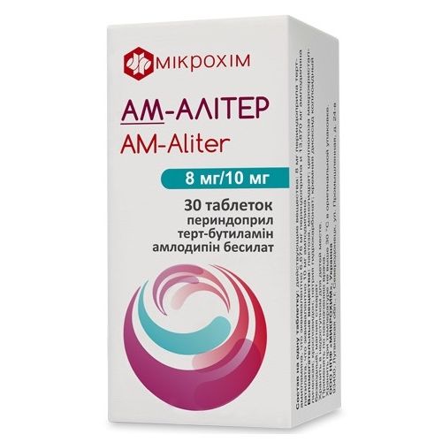 АМ-Алітер 8 мг/10 мг таблетки №30 в місті Крюківщина : ціни, характеристика.  - фото №1 АМ-Алітер 8 мг/10 мг таблетки №30 в місті Крюківщина : ціни, характеристика.