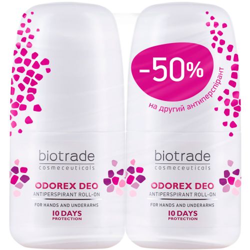 Набір антиперспірантів Biotrade (Біотрейд) Odorex тривалої дії "10 днів захисту" кульковий, 2х40 мл в місті Вінниця : ціни, характеристика.  - фото №1 Набір антиперспірантів Biotrade (Біотрейд) Odorex тривалої дії "10 днів захисту" кульковий, 2х40 мл в місті Вінниця : ціни, характеристика.