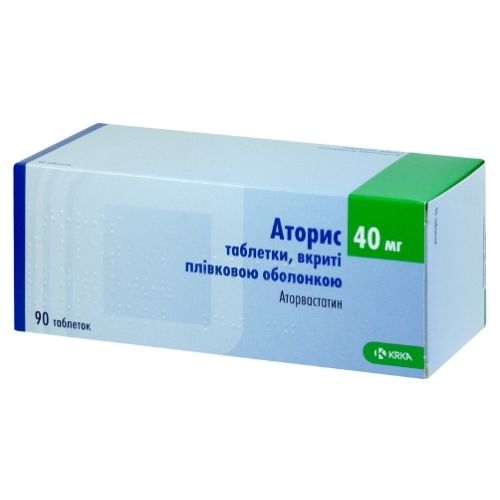 Аторис 40 мг таблетки №90  в місті Харків : ціни, характеристика.  - фото №1 Аторис 40 мг таблетки №90  в місті Харків : ціни, характеристика.