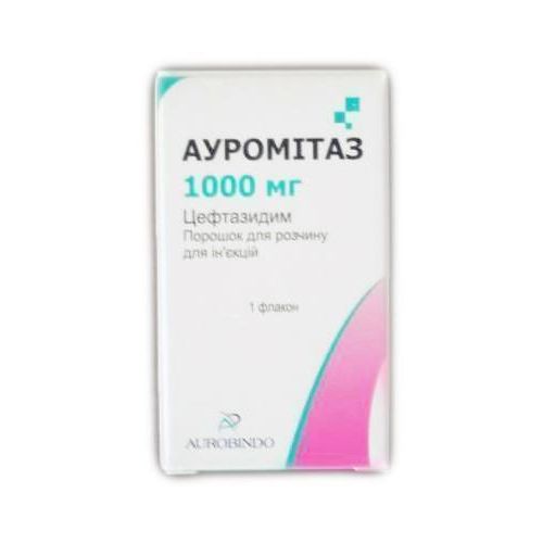 Ауромитаз порошок для раствора 1000 мг в аптеці - фото №1 Ауромитаз порошок для раствора 1000 мг в аптеці