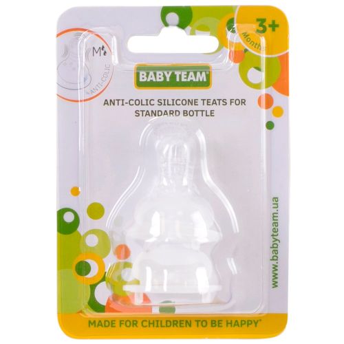 Соска силиконовая классическая средний поток 3+ Baby Team (2001) в Киеве : цены, характеристики.  - фото №1 Соска силиконовая классическая средний поток 3+ Baby Team (2001) в Киеве : цены, характеристики.