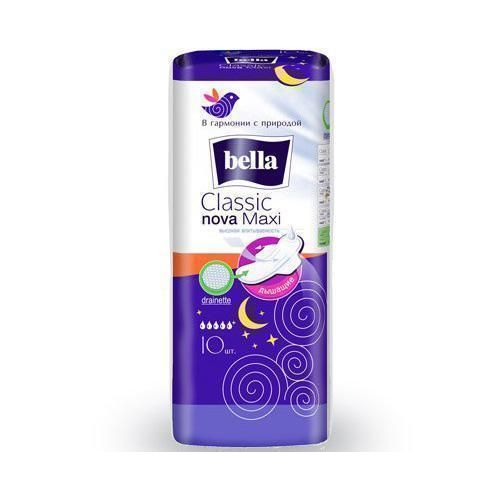 Прокладки Bella Classic Nova Maxi drainette air з крильцями 10 шт  в місті Перещепине : ціни, характеристика.  - фото №1 Прокладки Bella Classic Nova Maxi drainette air з крильцями 10 шт  в місті Перещепине : ціни, характеристика.