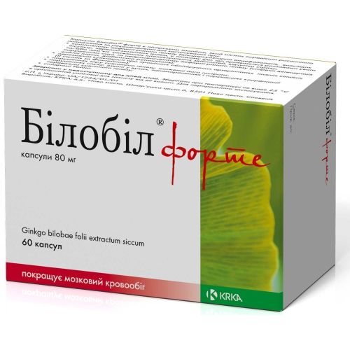 Білобіл форте 80 мг капсули №60 в місті Глобине : ціни, характеристика.  - фото №1 Білобіл форте 80 мг капсули №60 в місті Глобине : ціни, характеристика.