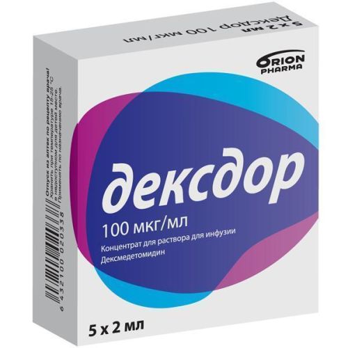 Дексдор концентрат для розчину для інфузій 100 мкг/мл 2 мл ампули №5 в місті Березань : ціни, характеристика.  - фото №1 Дексдор концентрат для розчину для інфузій 100 мкг/мл 2 мл ампули №5 в місті Березань : ціни, характеристика.