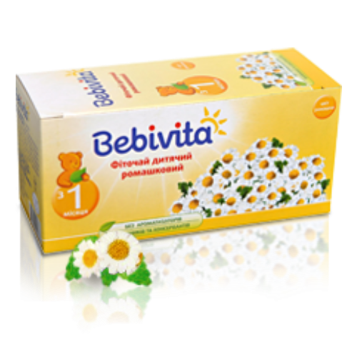 Фіточай Bebivita UA1383 ромашковий від 1 міс. 30 г в місті Глобине : ціни, характеристика.  - фото №1 Фіточай Bebivita UA1383 ромашковий від 1 міс. 30 г в місті Глобине : ціни, характеристика.