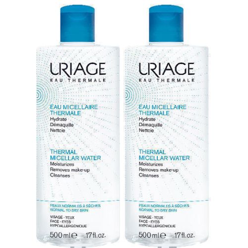 Набор Uriage (Урьяж) Вода мицеллярная термальная для нормальной и сухой кожи 2х500 мл -50% на вторую в городе Софиевка : цены, характеристики.  - фото №1 Набор Uriage (Урьяж) Вода мицеллярная термальная для нормальной и сухой кожи 2х500 мл -50% на вторую в городе Софиевка : цены, характеристики.