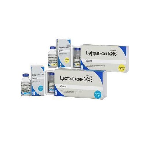 Цефтриаксон-БХФЗ 0,5 г порошок для розчину №5 в аптеці - фото №1 Цефтриаксон-БХФЗ 0,5 г порошок для розчину №5 в аптеці