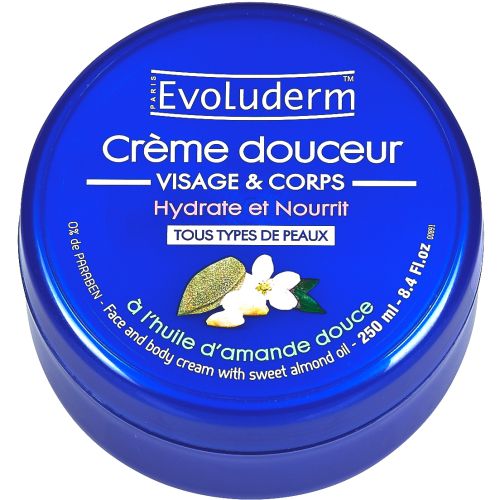 Крем Evoluderm (Эволюдерм) для всех типов кожи лица и тела с миндальным молоком, 250 мл в городе Рахов : цены, характеристики.  - фото №1 Крем Evoluderm (Эволюдерм) для всех типов кожи лица и тела с миндальным молоком, 250 мл в городе Рахов : цены, характеристики.