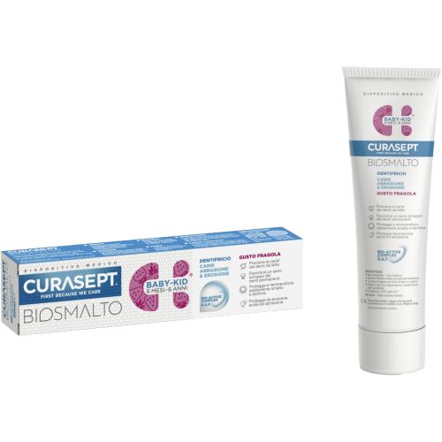 Детская зубная паста Curasept Biosmalto против кариеса, эрозии и стирания, от 6 месяцев до 6 лет, клубника, 50 мл в городе Винница : цены, характеристики.  - фото №1 Детская зубная паста Curasept Biosmalto против кариеса, эрозии и стирания, от 6 месяцев до 6 лет, клубника, 50 мл в городе Винница : цены, характеристики.