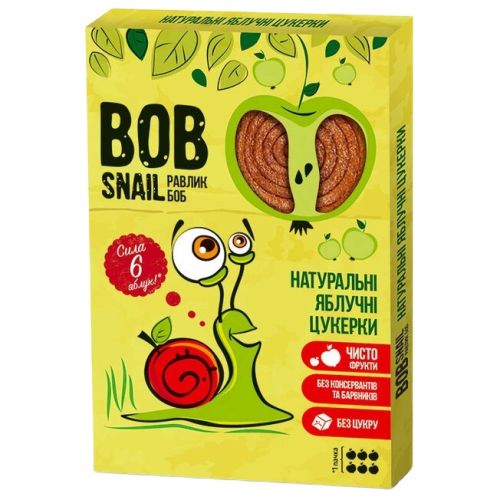 Цукерки Bob Snail (Равлик Боб) Яблуко 60 г в місті Одеса : ціни, характеристика.  - фото №1 Цукерки Bob Snail (Равлик Боб) Яблуко 60 г в місті Одеса : ціни, характеристика.