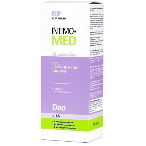 Гель Intimo+med Deo для интимной гигиены 200 мл в аптеке - фото №1 Гель Intimo+med Deo для интимной гигиены 200 мл в аптеке