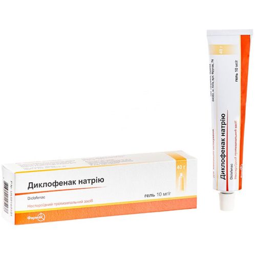 Диклофенак натрію 1% гель 40 г  в місті Глобине : ціни, характеристика.  - фото №1 Диклофенак натрію 1% гель 40 г  в місті Глобине : ціни, характеристика.