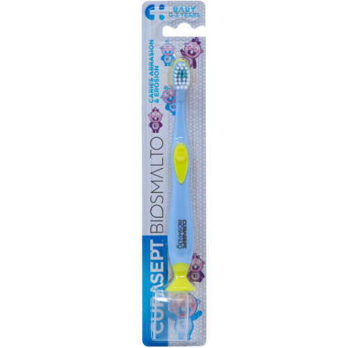Дитяча зубна щітка Curasept Biosmalto 0-3 роки, м'яка фото - фото №1 Дитяча зубна щітка Curasept Biosmalto 0-3 роки, м'яка фото