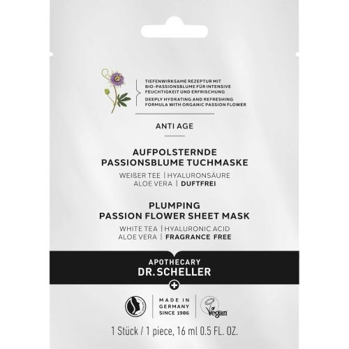 Маска тканевая Dr. Scheller (Др. Шеллер) с пассифлорой,16 мл в городе Вышгород : цены, характеристики.  - фото №1 Маска тканевая Dr. Scheller (Др. Шеллер) с пассифлорой,16 мл в городе Вышгород : цены, характеристики.