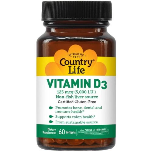 Country Life (Кантрі лайф) вітамін D3 5000 МО капули №60 недорого - фото №1 Country Life (Кантрі лайф) вітамін D3 5000 МО капули №60 недорого