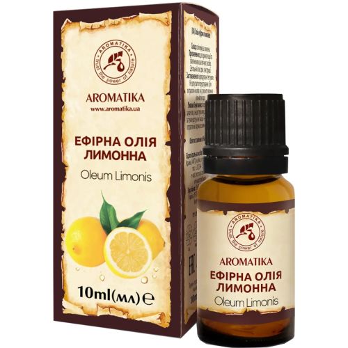 Олія ефірна Ароматика Лимонне, 10 мл в місті Богородчани : ціни, характеристика.  - фото №1 Олія ефірна Ароматика Лимонне, 10 мл в місті Богородчани : ціни, характеристика.