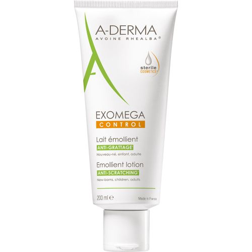 Молочко A-Derma (А-Дерма) Exomega Control пом'якшувальне для атопічної шкіри обличчя і тіла 200 мл в місті Канів : ціни, характеристика.  - фото №1 Молочко A-Derma (А-Дерма) Exomega Control пом'якшувальне для атопічної шкіри обличчя і тіла 200 мл в місті Канів : ціни, характеристика.