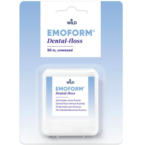 Зубна нитка Emoform невощена, тонка, 50 м в Україні - фото №1 Зубна нитка Emoform невощена, тонка, 50 м в Україні
