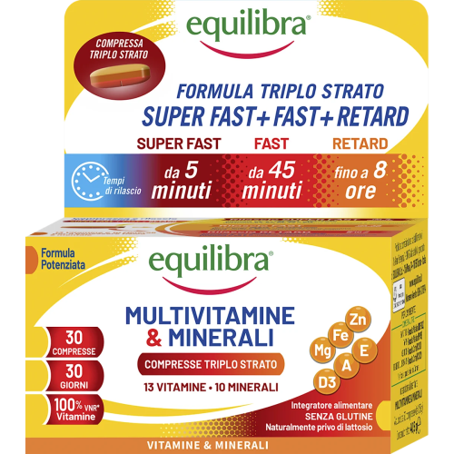 Диетическая добавка Equilibra (Эквилибра) с мультивитаминами и минералами, таблетки №30 в городе Львов : цены, характеристики. - фото №1 Диетическая добавка Equilibra (Эквилибра) с мультивитаминами и минералами, таблетки №30 в городе Львов : цены, характеристики.