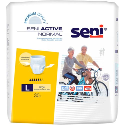Труси для дорослих Seni Active Normal р.L, 30 шт. в місті Софіївка : ціни, характеристика.  - фото №1 Труси для дорослих Seni Active Normal р.L, 30 шт. в місті Софіївка : ціни, характеристика.