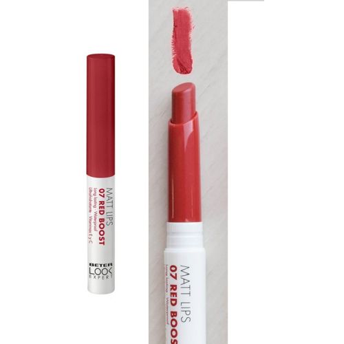 Помада Beter (Бетер) матовая для губ 07 Red Boost в аптеке - фото №1 Помада Beter (Бетер) матовая для губ 07 Red Boost в аптеке
