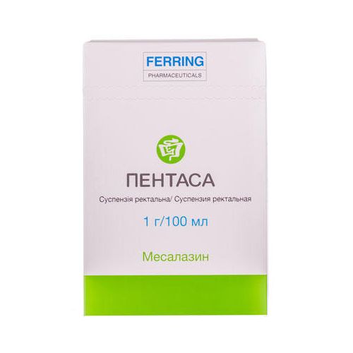 Пентаса суспензія ректальна флакон №7 в місті Глобине : ціни, характеристика.  - фото №1 Пентаса суспензія ректальна флакон №7 в місті Глобине : ціни, характеристика.