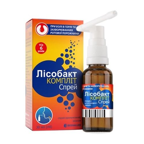 Лисобакт Комплит спрей 30 мл в городе Коцюбинское : цены, характеристики.  - фото №1 Лисобакт Комплит спрей 30 мл в городе Коцюбинское : цены, характеристики.
