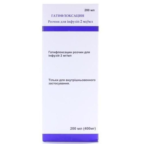 Гатіфлоксацин розчин для ін'єкцій 2 мг/мл 200 мл в місті Рахів : ціни, характеристика. - фото №1 Гатіфлоксацин розчин для ін'єкцій 2 мг/мл 200 мл в місті Рахів : ціни, характеристика.