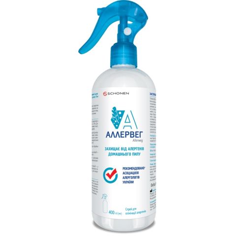 Аллервег спрей для элиминации аллергенов акарицидное средство 400 мл в Киеве : цены, характеристики.  - фото №1 Аллервег спрей для элиминации аллергенов акарицидное средство 400 мл в Киеве : цены, характеристики.