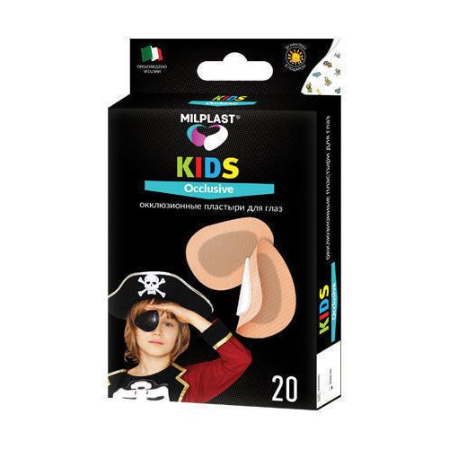 Пластири Milplast оклюзійні для очей KIDS occlusive №20 в місті Канів : ціни, характеристика.  - фото №1 Пластири Milplast оклюзійні для очей KIDS occlusive №20 в місті Канів : ціни, характеристика.