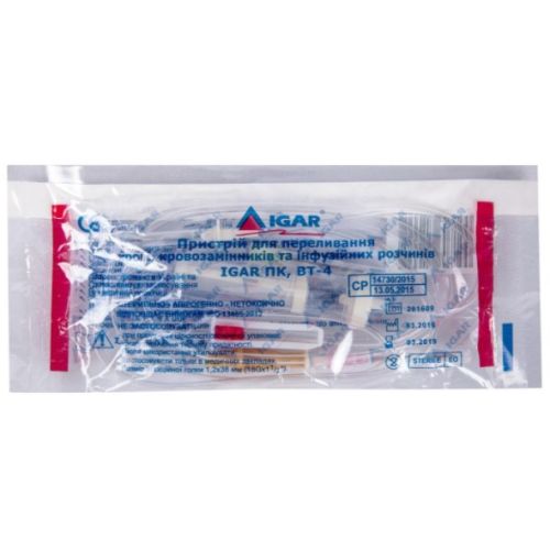 Система для переливання крові та інфузій ПК Igar в інтернет-аптеці - фото №1 Система для переливання крові та інфузій ПК Igar в інтернет-аптеці