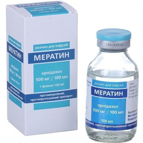 Мератин розчин для ін'єкцій 500 мг/100 мл в Україні - фото №1 Мератин розчин для ін'єкцій 500 мг/100 мл в Україні