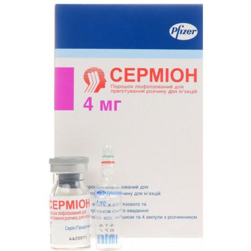 Серміон 4 мг ліофілізат для розчину для ін'єкцій ампули №4  в місті Глобине : ціни, характеристика.  - фото №1 Серміон 4 мг ліофілізат для розчину для ін'єкцій ампули №4  в місті Глобине : ціни, характеристика.
