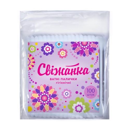 Ватні палочки Свіжанка №100 ADD - фото №1 Ватні палочки Свіжанка №100 ADD