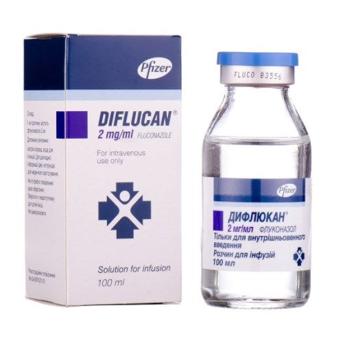 Дифлюкан 2 мг/мл раствор для инфузий 100 мл  в городе Софиевка : цены, характеристики.  - фото №1 Дифлюкан 2 мг/мл раствор для инфузий 100 мл  в городе Софиевка : цены, характеристики.
