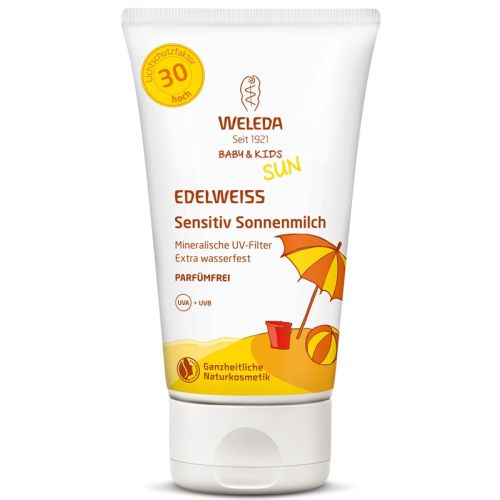 Молочко Weleda (Веледа) сонцезахисне Едельвейс для чутливої шкіри SPF 30 150 мл в місті Богородчани : ціни, характеристика.  - фото №1 Молочко Weleda (Веледа) сонцезахисне Едельвейс для чутливої шкіри SPF 30 150 мл в місті Богородчани : ціни, характеристика.