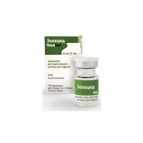 Золацид 4 мг/5 мл концентрат №1 в місті Крюківщина : ціни, характеристика.  - фото №1 Золацид 4 мг/5 мл концентрат №1 в місті Крюківщина : ціни, характеристика.