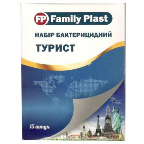 Набор пластырей медицинских Family Plast Турист №15 (25 мм х 72 мм по 5 шт.) в городе Канев : цены, характеристики.  - фото №1 Набор пластырей медицинских Family Plast Турист №15 (25 мм х 72 мм по 5 шт.) в городе Канев : цены, характеристики.