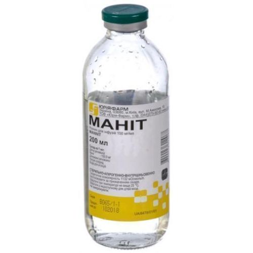 Маннит раствор бутылка 200 мл   в Днепре : цены, характеристики.  - фото №1 Маннит раствор бутылка 200 мл   в Днепре : цены, характеристики.