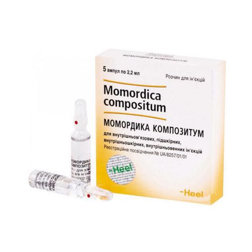 Момордика композитум 2,2 мл розчин для ін`єкцій ампули №5 в місті Вінниця : ціни, характеристика.  - фото №1 Момордика композитум 2,2 мл розчин для ін`єкцій ампули №5 в місті Вінниця : ціни, характеристика.